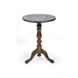 A 19th century oak tripod table of Nelsonian interest