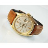 A Gentleman's 14ct gold Rolex Oyster Perpetual Datejust wristwatch