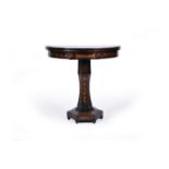 A 19th century Dutch marquetry demi-lune tea table