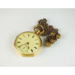 A Gentleman's mid 19th century 18ct gold open face pocket watch