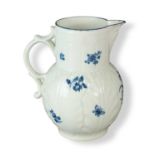 Worcester 'Gillyflower' cabbage leaf jug, circa 1770-80