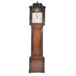 A George III 8-day, oak and mahogany crossbanded longcase clock
