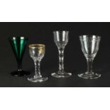 Four George III drinking glasses