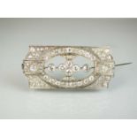 An Art Deco style diamond brooch