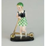Goldscheider figure of a Girl with a Scooter
