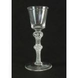 An 18th-century wine glass