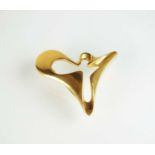 An 18ct gold Georg Jensen 'Splash' brooch by Henning Koppel