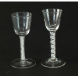 Two 18th-century drinking glasses