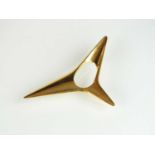 An 18ct gold Georg Jensen 'Splash' brooch by Henning Koppel