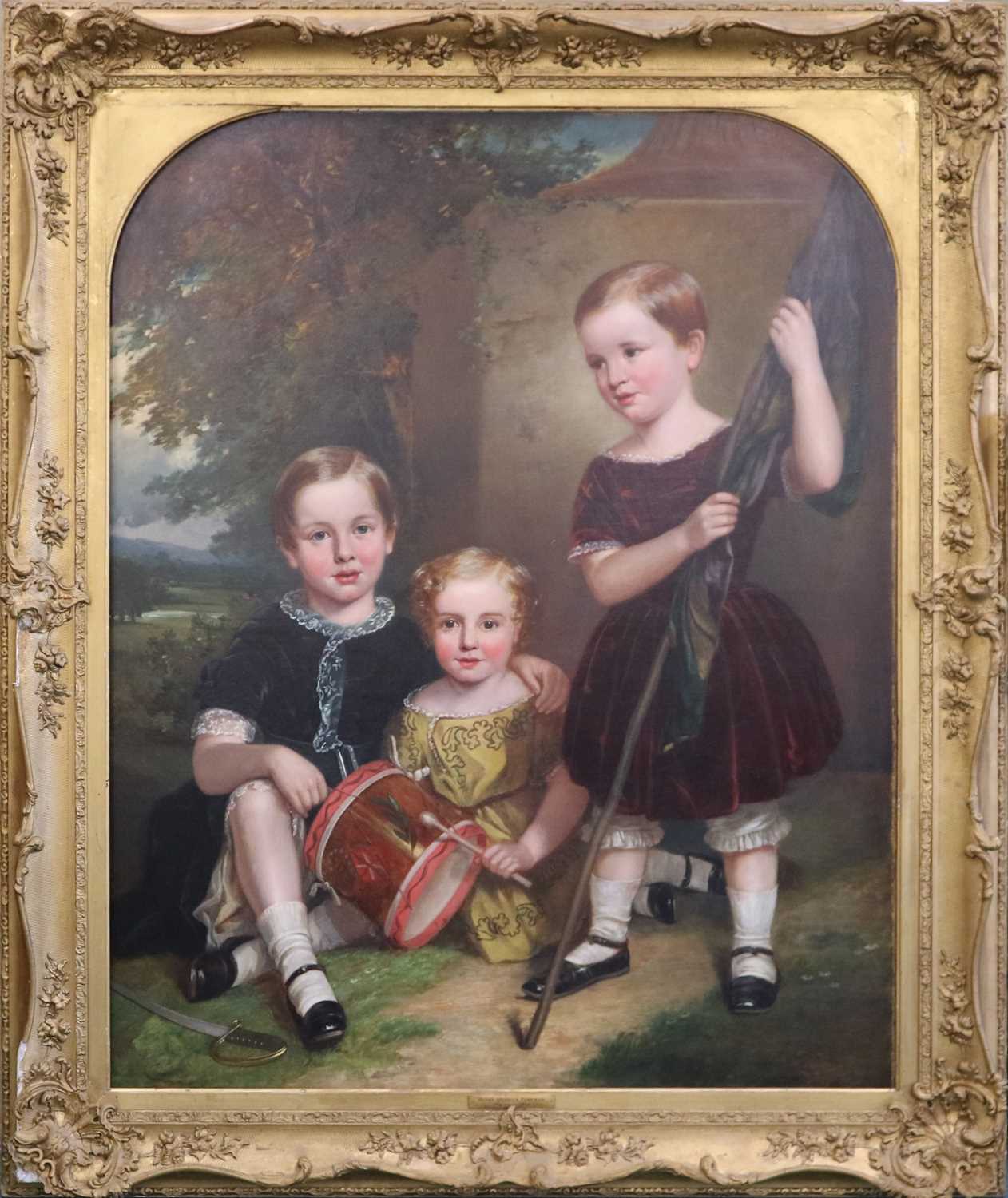 Attributed to Henry Spurrier Parkman (British, 1814-1864), Portrait of Three Children