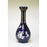 A Japanese Arita blue and white bottle vase