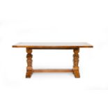 A 17th century style joined oak refectory table