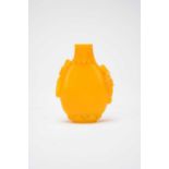 A Chinese yellow glass snuff bottle, Qing Dynasty