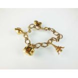 A gold oval link bracelet