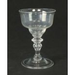 An early 18th-century champagne or sweetmeat glass