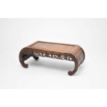 A Chinese rosewood low table, Kang