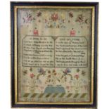 A George III sampler, embroidered by ‘Sarah Kaye, 1779’