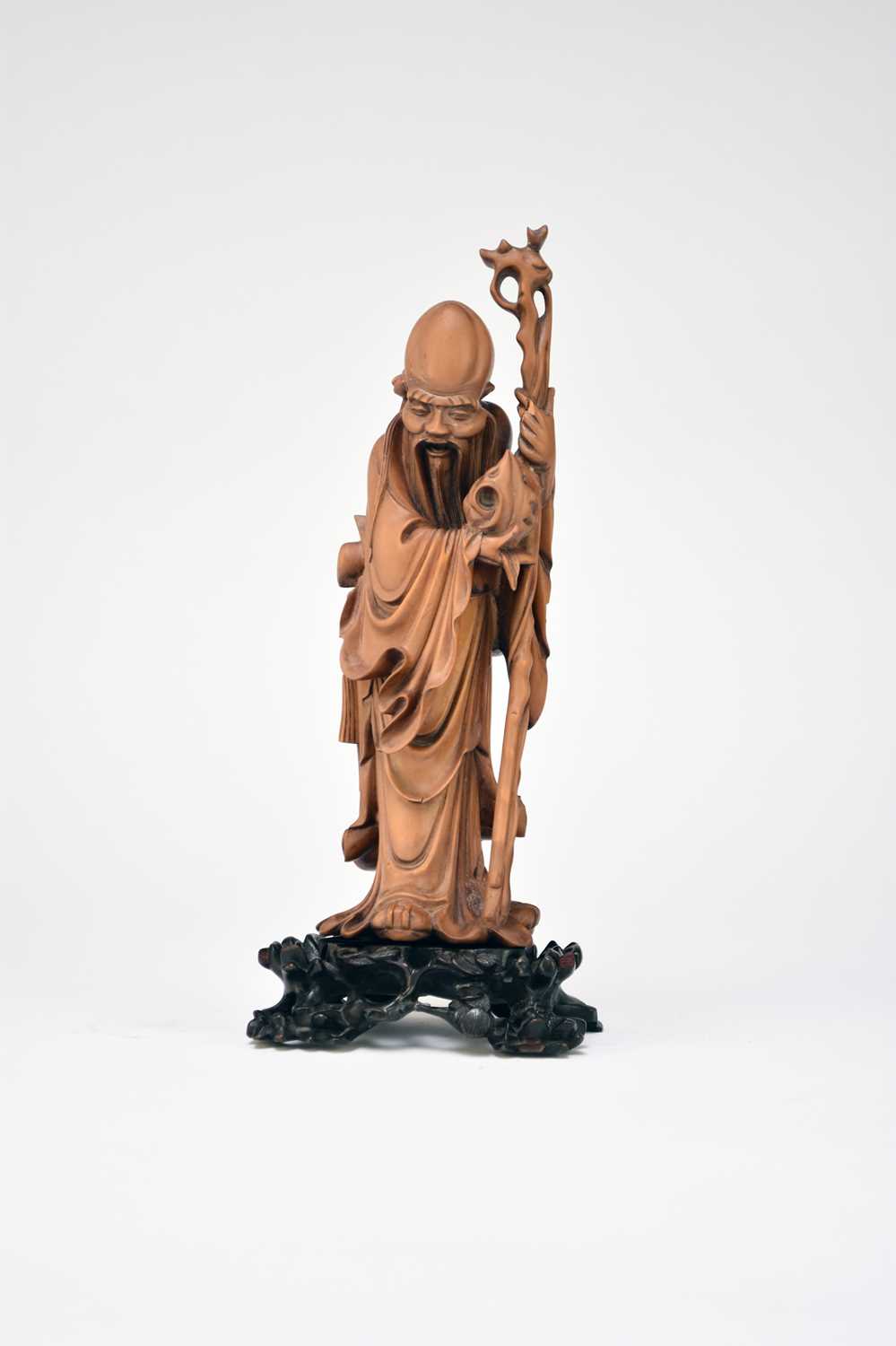 A Chinese rootwood figure of Shoulao