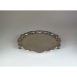 An Edwardian silver salver