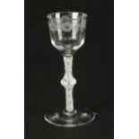 An 18th-century drinking glass