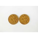 Two Edward VII sovereigns