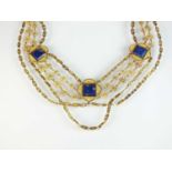 A lapis lazuli filigree necklace