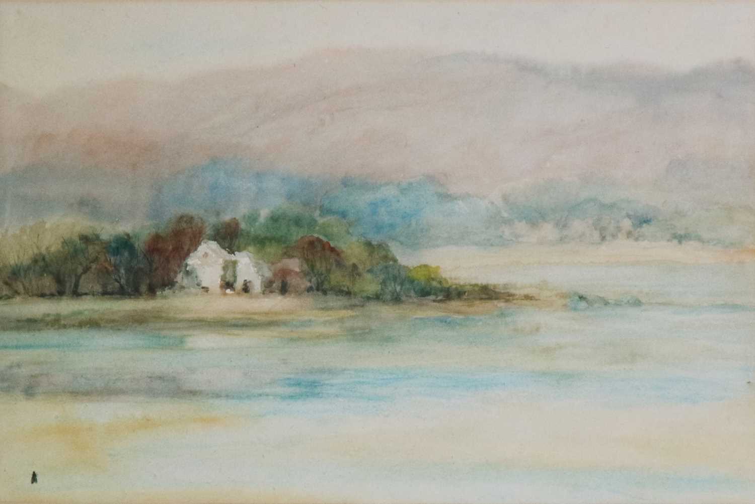 Helen Layfield Bradley (1900-1979) Nellie Fly, Watercolour of Lakeside Cottages - Image 6 of 6