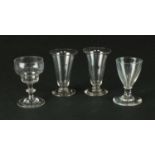 Four George III glasses