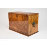 A late 19th century walnut writing box