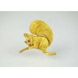 A French gold Hermes brooch in the form of a squirrel
