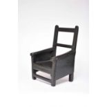 A 19th century ebonised child's chair, possibly Welsh