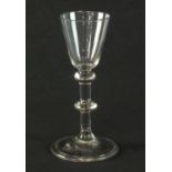 Mid-18th century light baluster wine glass