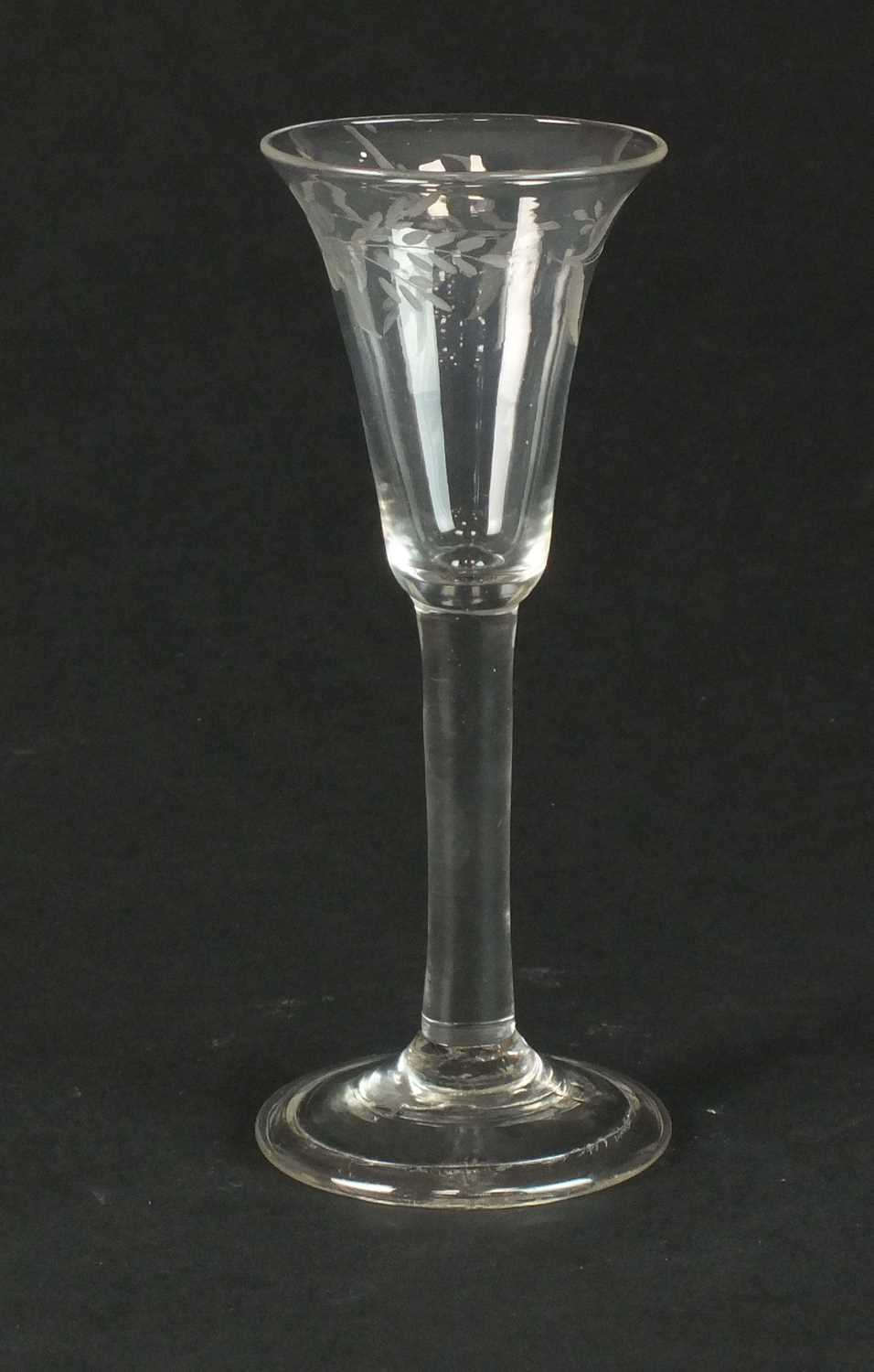 A mid-18th century wine glass