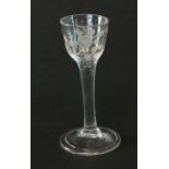 An 18th-century wine glass