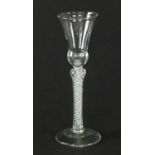 A wine glass, circa 1760