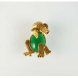 A French gold brooch in the form of a dog