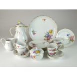 Meissen Deutsche Blumen coffee service, circa 1950s