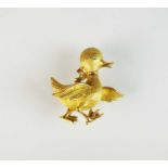 An 18ct gold novelty brooch in the form of a duck by Boucheron