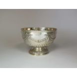 A Victorian silver pedestal bowl