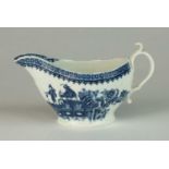 Caughley sauce boat, circa 1782-90