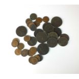 A collection of English copper and bronze coinage