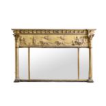 A Regency gilt gesso over-mantel mirror