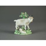 Staffordshire model of a goat and kid