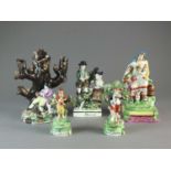 A group of Staffordshire figures, early 19th century