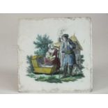 Three Liverpool delft tiles, circa 1770