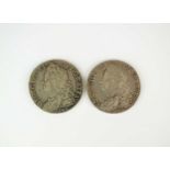 Two George III half-crowns