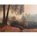 British School (Late 19th/early 20th century), a cock pheasant before a lake, oil