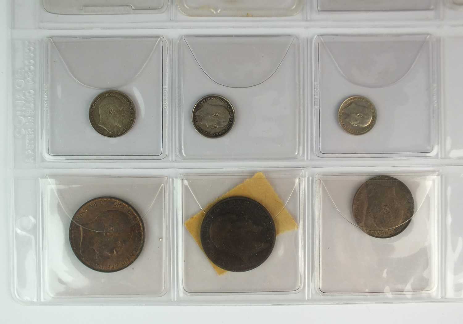 A collection of Edward VII silver and bronze coinage - Image 2 of 2