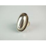 A silver ring by Georg Jensen