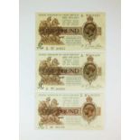 Three banknotes